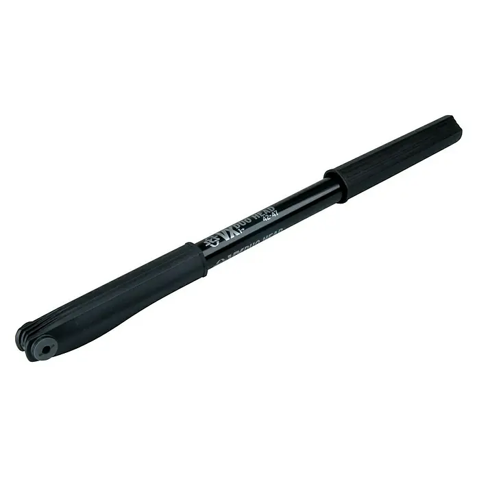 SKS Luftpumpe Duo - Doppelkopf, 48 cm - Schwarze tragbare Fahrradluftpumpe mit VDO-Kopf, ideal zum Aufpumpen von Reifen unterwegs. Kompaktes Design für einfache Aufbewahrung und Transport.