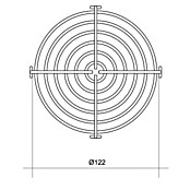 SCHUTZGITTER F. ROHRRADIALVENTIL. 125, METALL