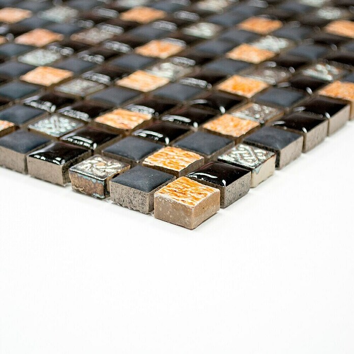 Mosaikfliese XRS S3K (30 x 30 cm, Schwarz, Matt)