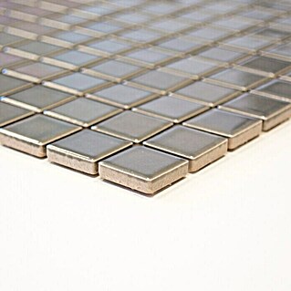 Mosaikfliese Quadrat Uni CG 124 (29,8 x 29,8 cm, Grau, Glänzend)