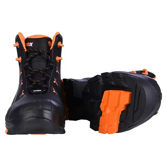 Uvex Sicherheitsstiefel 2 - 42, Schutzklasse nach EN ISO 20345: S3, Schwarz/Orange