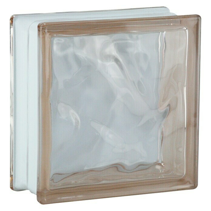 Fuchs Design Glasbaustein (Rosa, Wolke, 19 x 19 x 8 cm)