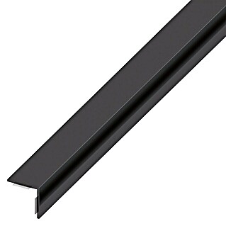 Hoekprofiel (1.000 x 20 x 20 mm, Dikte: 1,5 mm, Kunststof, Zwart)
