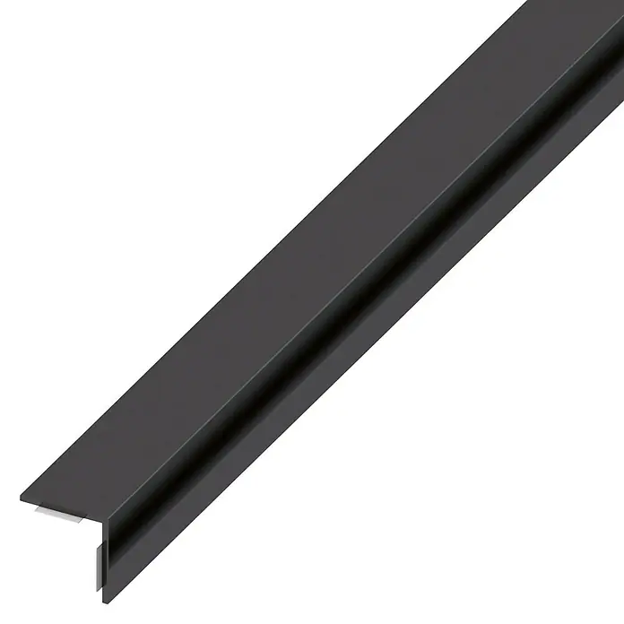 Winkelprofil - 1.000 x 20 x 20 mm, Stärke: 1,5 mm, Kunststoff, Schwarz - Schwarzer Kantenschutzwinkel aus robustem Material. Ideal zum Schutz von Kanten und Ecken vor Beschädigungen und Abnutzung.