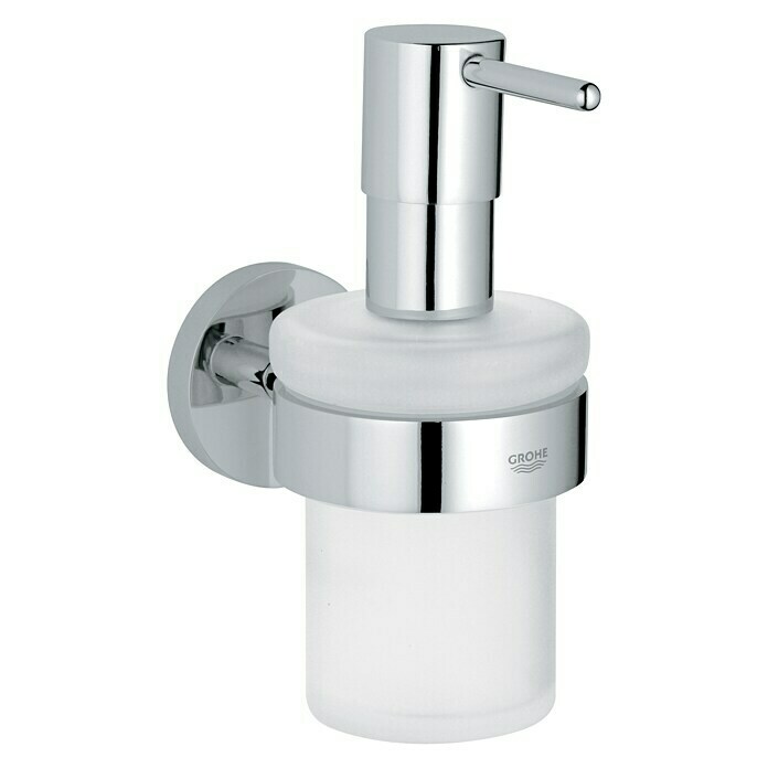 Grohe Essentials SeifenspenderMit Halterung, Chrom, Glänzend Front View