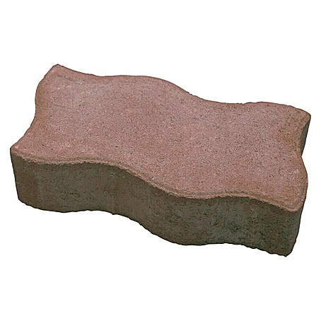 Seesteiner Pflasterstein Wellenverbund (Ziegelrot, L x B x S: 22,2 x 11,1 x 5 cm, Gebogen)