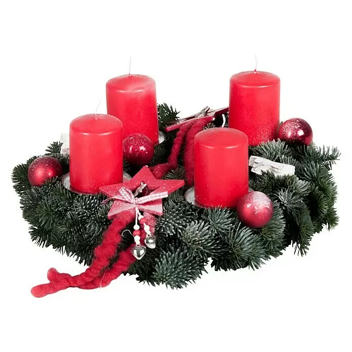 Piardino AdventskranzNobilistanne, Durchmesser: 40 cm, Dekoriert