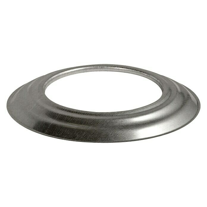 Ofenrohrrosette (Durchmesser: 100 mm, Feueraluminiert, Silber)