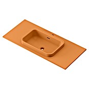 Lavabo y encimera Paul (46 x 101 cm, Orificios para grifo: Medio, Con desbordamiento, Melocotón) | BAUHAUS