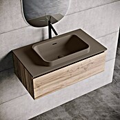 Lavabo y encimera Paul (46 x 81 cm, Orificios para grifo: Medio, Con desbordamiento, Nut) | BAUHAUS