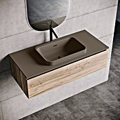 Lavabo y encimera Paul (46 x 101 cm, Orificios para grifo: Medio, Con desbordamiento, Nut) | BAUHAUS