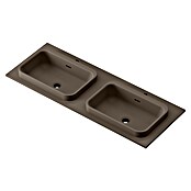 Lavabo doble y encimera Paul (46 x 121 cm, Con desbordamiento, Nut) | BAUHAUS