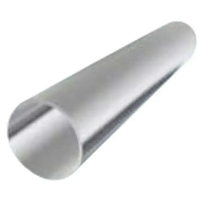 Marinetech Tubo de acero inoxidable A4 - Largo: 1.500 mm, Diámetro: 22 mm, Acero inoxidable - Primer plano de un tubo acrílico transparente que refleja luces y sombras, ideal para aplicaciones técnicas y proyectos de diseño.
