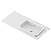 Lavabo y encimera Paul derecha (46 x 101 cm, Orificios para grifo: Derecha, Con desbordamiento, Blanco) | BAUHAUS