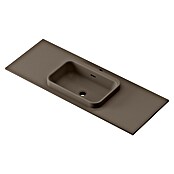 Lavabo y encimera Paul (46 x 121 cm, Orificios para grifo: Medio, Con desbordamiento, Nut) | BAUHAUS