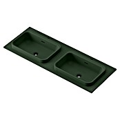 Lavabo doble y encimera Paul (46 x 121 cm, Con desbordamiento, Verde oliva) | BAUHAUS