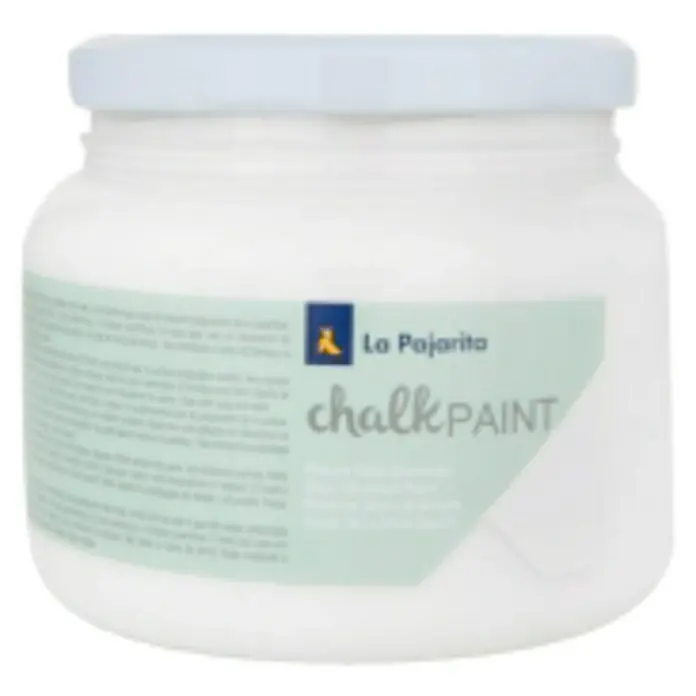 La Pajarita Pintura de tiza Chalk Paint - Blanco nube, 500 ml, Mate - Bote de pintura de tiza blanca La Pajarita, ideal para muebles y decoración del hogar. Proporciona un acabado mate de inspiración vintage.