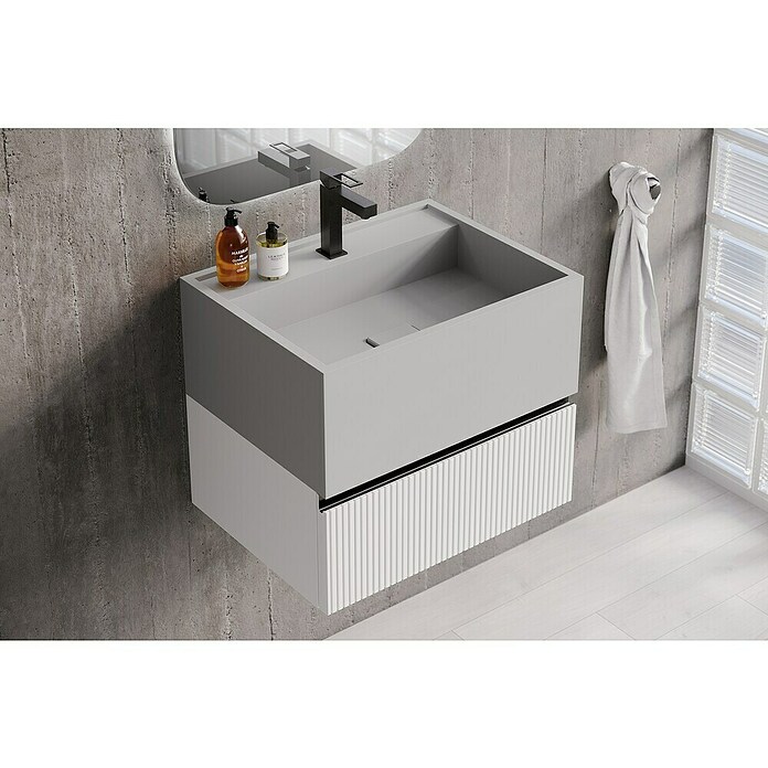 Lavabo de sobremesa Marine (46 x 60,2 cm, Gris) | BAUHAUS