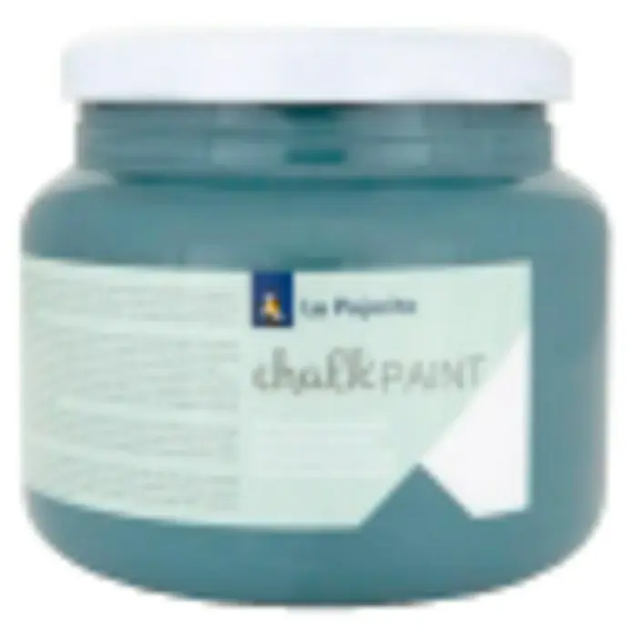 La Pajarita Pintura de tiza Chalk Paint - Midnight blue, 500 ml, Mate - Un bote de pintura a la tiza de La Pajarita en un tono azul apagado, ideal para proyectos de bricolaje y restauración de muebles. La pintura promete un acabado mate.