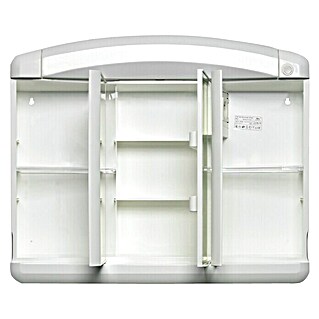 Jokey LED-Spiegelschrank Max (B x H: 65 x 54 cm, Mit Beleuchtung, Kunststoff, Weiß)