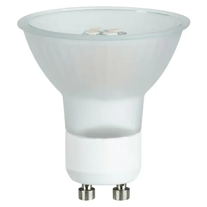 Paulmann LED-Lampe Reflektor GU10 - GU10, Dimmbar, Warmweiß, 250 lm, 3,5 W - Abbildung einer MR16 LED Lampe mit mattiertem Glas und GU5.3 Sockel für energiesparende Beleuchtung.