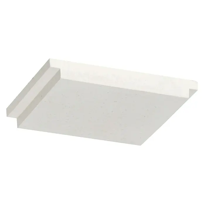 Tapa para balaustrada Roma - 11,5 x 15 x 2 cm, Blanco, Hormigón - Lámpara de techo cuadrada con un acabado blanco limpio, perfecta para interiores modernos que ofrece una elegancia elegante e iluminación funcional.