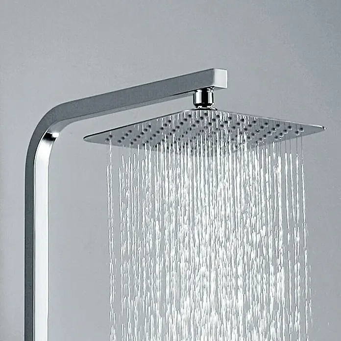 Imex Sistema de ducha Bremen - Con grifo monomando, Distancia entre orificios: 15 cm, Número de tipos de chorro: 1 ud., Cromo - Moderno sistema de ducha con cabezal cuadrado y flujo de agua suave para una experiencia relajante. Diseño elegante para tu baño.