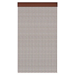 Cortina para puerta Palma (Marrón oscuro/Blanco, 90 x 210 cm)