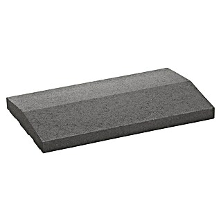 Mauerabdeckplatte Satteldach (Anthrazit, 50 x 30 cm, Beton)