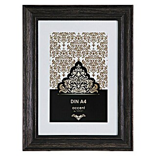 Accent Bilderrahmen Vintage (Schwarz, 21 x 29,7 cm / DIN A4, Holz)