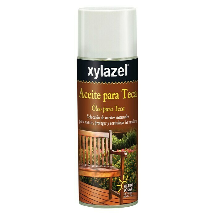 Xylazel Aceite para teca Spray (400 ml, Incoloro)