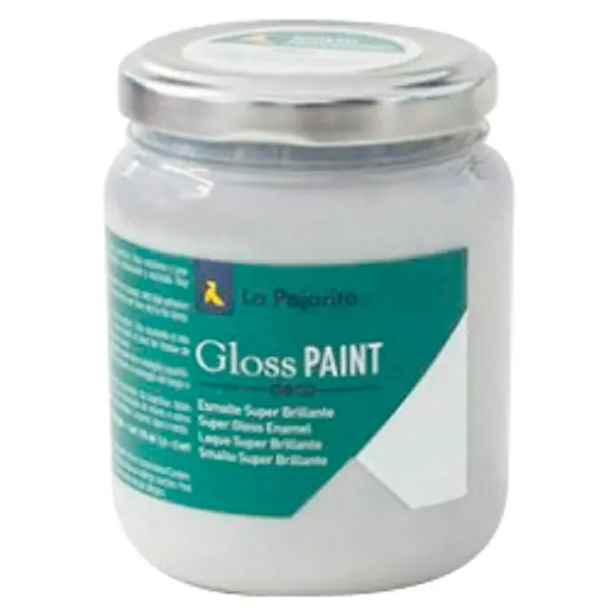 La Pajarita Pintura Gloss Paint sometimes, 175 ml - Brillante - Bote de pintura blanca brillante de La Pajarita, ideal para superficies brillantes y proyectos decorativos. Pintura de alta calidad para interiores y exteriores.