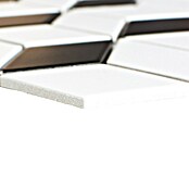 Mosaikfliese Würfel POV 09 (26,6 x 30,5 cm, Weiß/Schwarz, Matt)