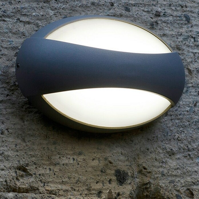Lutec Aplique exterior LED Eyes (8,5 W, Color de luz: Blanco neutro)