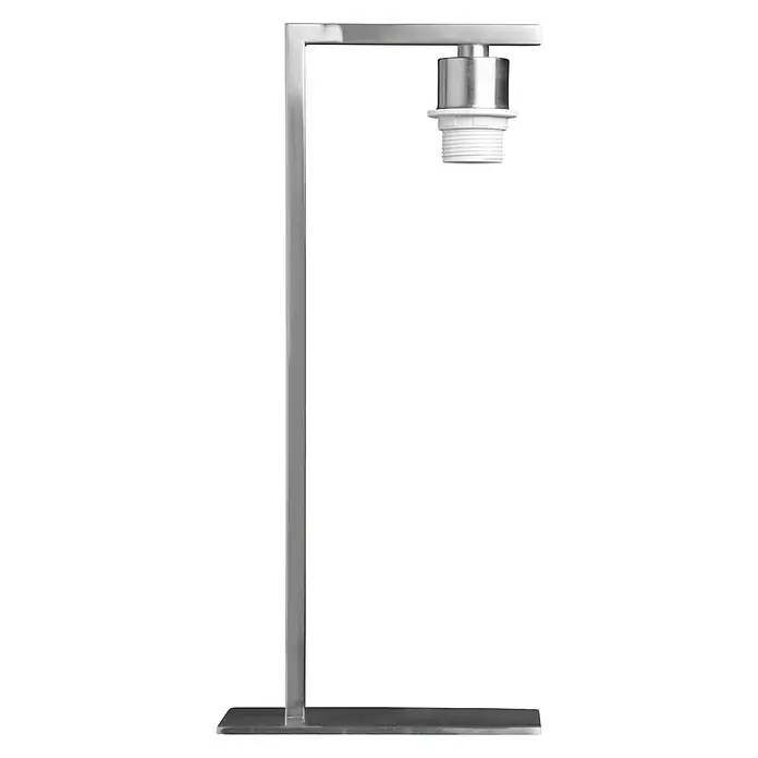 Home Sweet Home Lampenfuß Block - 40 W, Höhe: 44 cm, Stahl matt, Stahl, E27 - Lampenfuß aus Metall in Silber, ohne Lampenschirm. Ein minimalistisches und modernes Designelement für jeden Raum.\n