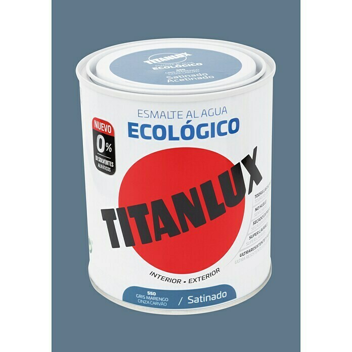 Titanlux Esmalte de color Eco Gris marengo (750 ml, Satinado)