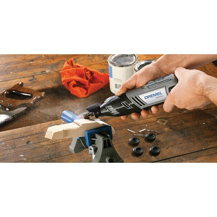 Dremel Multifunktionswerkzeug 8220-5/6512 V, 2 Akkus, 2 Ah Use Shot