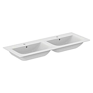 Ideal Standard Connect Air Einbauwaschbecken (124 x 46 cm, Ohne Spezialglasur, Hahnloch: Mitte, Mit Überlauf, Weiß)