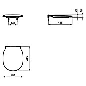 Ideal Standard Connect Air WC-Sitz (Mit Absenkautomatik, Duroplast, Abnehmbar)