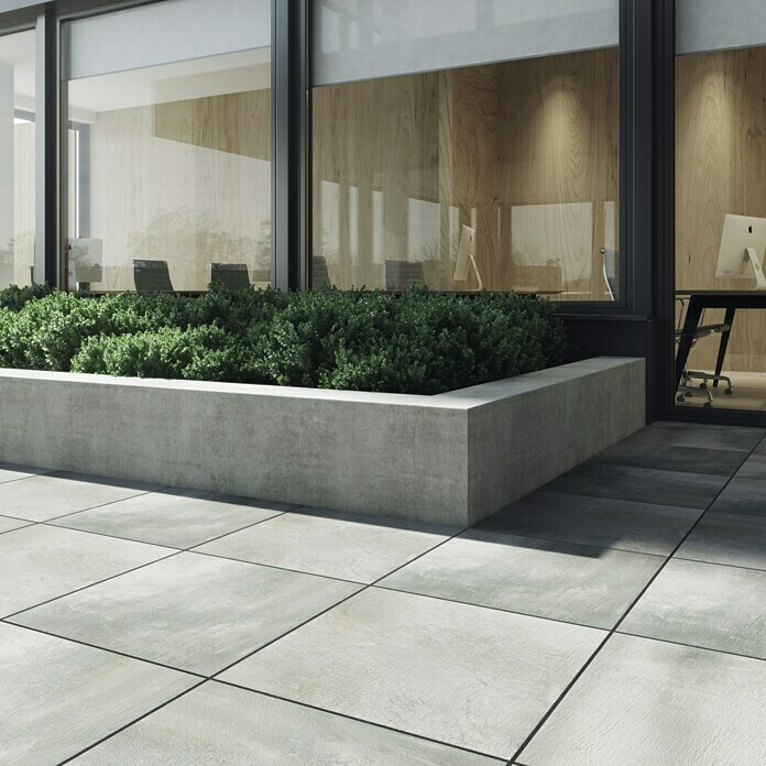 Terrassenfliese Beton Grey Light59,3 x 59,3 cm, Grau, Matt Unknown