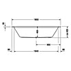 Duravit D-Code Badewanne (180 x 80 cm, Ablauf: Mittig, Sanitäracryl, Weiß)