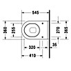 Duravit Starck 3 Wand-WC Comfort (Ohne WC-Sitz, 5 cm erhöht, Tiefspüler, Weiß)