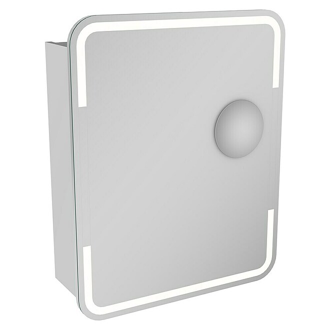 Camargue Stella LED-Spiegelschrank  (Weiß, DIN Anschlag: Rechts)
