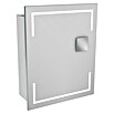 Camargue Stella LED-Spiegelschrank (B x H: 60 x 73,5 cm, Anschlag: Rechts, Mit eckigen Kanten, Spanplatte, Weiß)