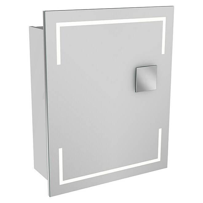 Camargue Stella LED-Spiegelschrank  (Weiß, DIN Anschlag: Rechts)