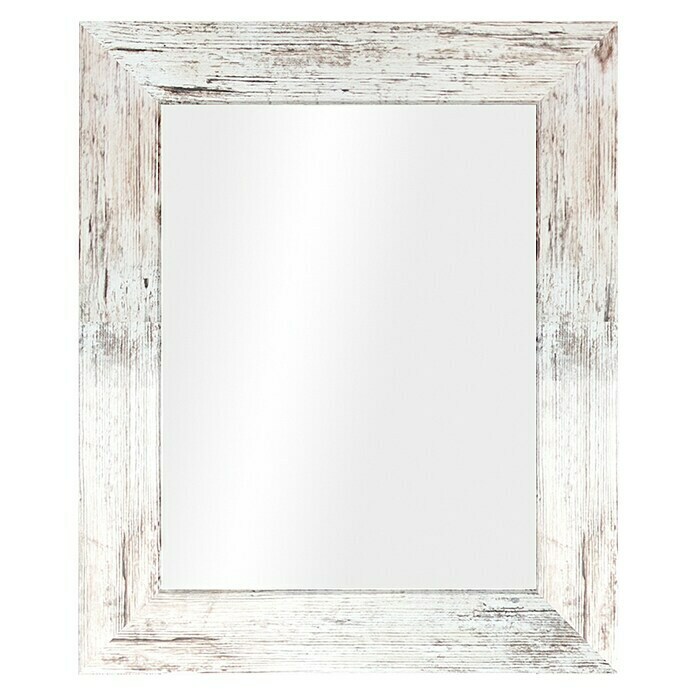 Spiegel (60 x 86 cm, Holz/Weiß)