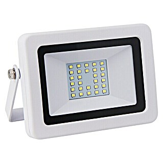 LED-Strahler (1 800 lm, 6 500 K, L x B x H: 15 x 14,5 x 4 cm, IP65, Farbe Gehäuse: Weiß)