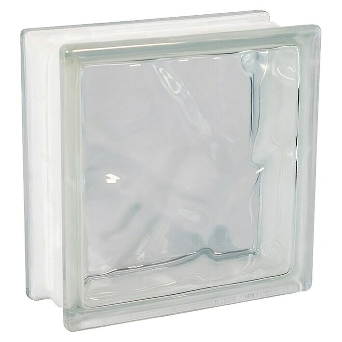 Bloque de vidrio ondulado (Transparente, Decorativo, 8 x 19 x 19 cm, Cuadrado) | BAUHAUS
