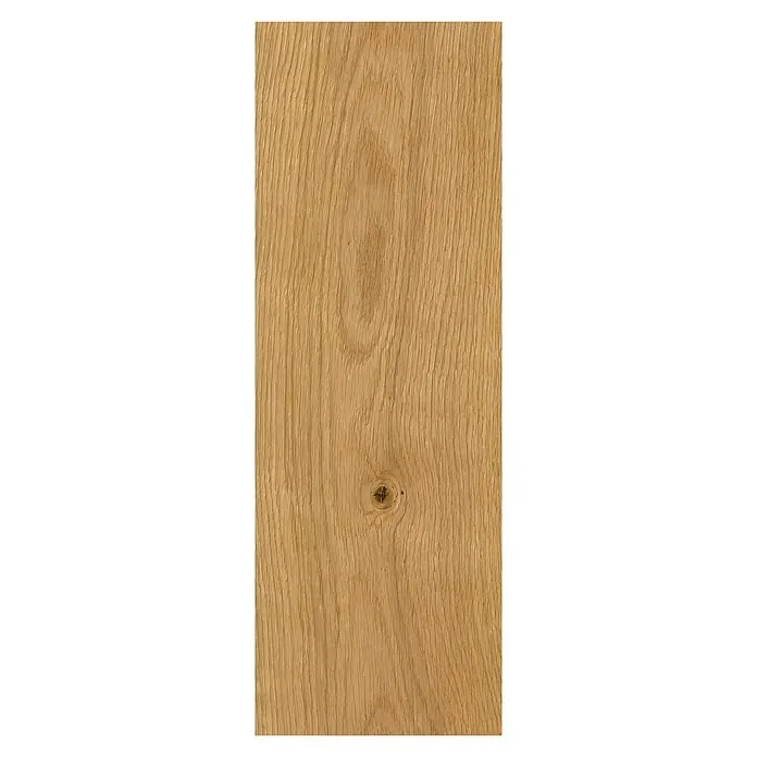 Living by Haro Parkett - Eiche gebürstet Naturöl, Landhausdiele, 1.085 x 180 x 11 mm - Nahaufnahme von natürlichem Eichenholz mit auffälliger Maserung und einem markanten Ast, ideal für Möbel oder Innenausbau.