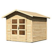 Karibu Gartenhaus Talkau 4 (274 x 270 cm, Wandstärke: 28 mm, Satteldach, Natur)